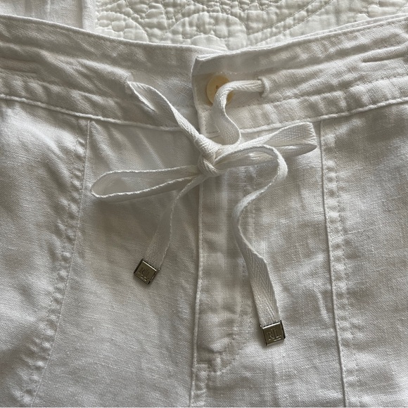 Ralph Lauren 100% Linen Wide Leg White Pants Size 6 - Picture 4 of 16